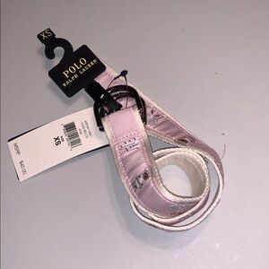 Polo Bear Ralph Lauren Pink Kids Tennis Ribbon Loop Belt  XS